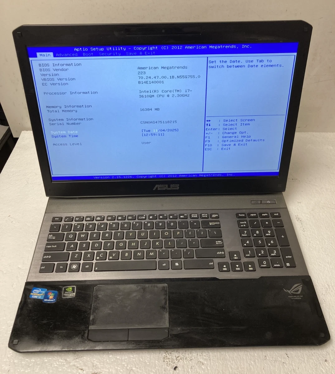 ASUS　G75V ゲーミングノートパソコンWindows7 Intel Core i7 2.30GHz 16GB　HDD 750G+256G(SSD) NVIDIA GEFORCE GTX66M 2GB中古美品 ASUS G75VW-DS73 Laptop Review - The Gaming Laptop that Just Might Turn the  Heads of Creative Pros