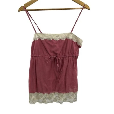 BANANA REPUBLIC Cotton/ Silk Spaghetti Strap Top - Image 1 of 4