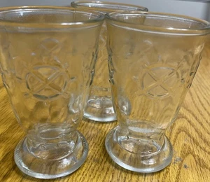 Barco náutico de colección años 50 jugo de vidrio camarones cóctel en relieve barco náutico 5 oz - Imagen 1 de 5