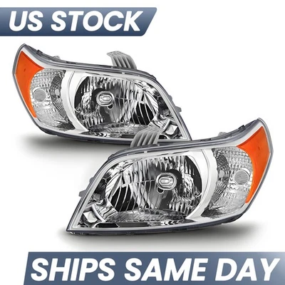 Halogen Headlight For 2010 2011 Chevy Aveo & Aveo 5 w/Amber Refelector Pair L+R Foto 1 de 4