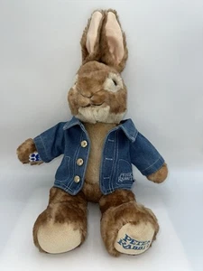 Build a Bear Workshop Peter Rabbit Plush Stuffed Animal With Denim Jacket 2017 - Picture 1 of 10