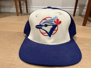 VTG New Era Toronto Blue Jays 7 1/2 Hat Cap 80s 90s Blue White Panel Pro Model - Picture 1 of 9