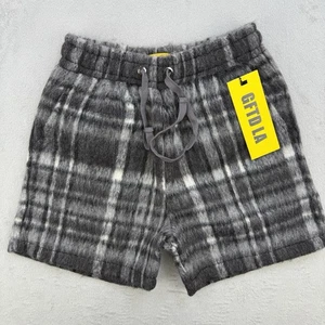 GFTD LA Shorts Herren schwarz kariert Wollshorts Streetwear Größe XL neu mit Etikett - Bild 1 von 8