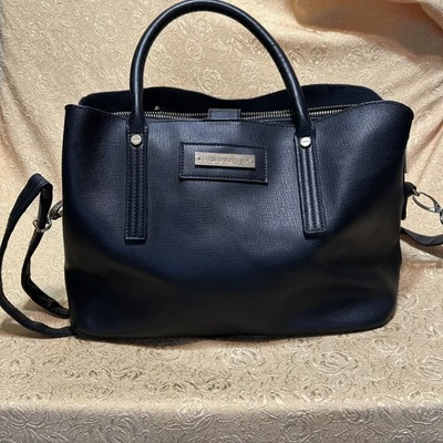 Christian Siriano Bolso de Mano Negro Cartera Asas y Correa para el Hombro 13"Lx5"Wx8"H Foto 1 de 4