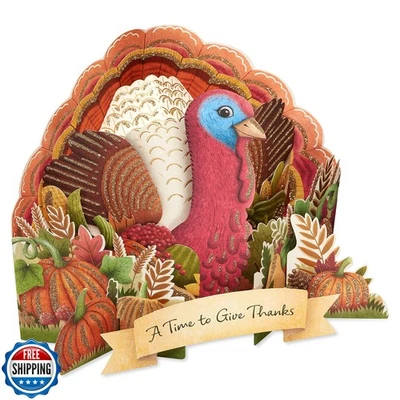 American Greetings Thanksgiving Pop-Up Card - Turkey, Foil, 5.375x8.25 - Image 1 of 4