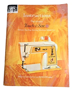 Singer Sewing Machine 620 Deluxe Edition Instruction Manual Golden Touch & Sew - Afbeelding 1 van 7