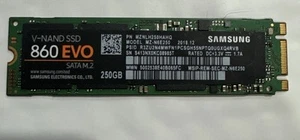 SAMSUNG MZ-N6E250 V-NAND 860 EVO SATA M.2 250GB Solid State Drive tested work - Afbeelding 1 van 1