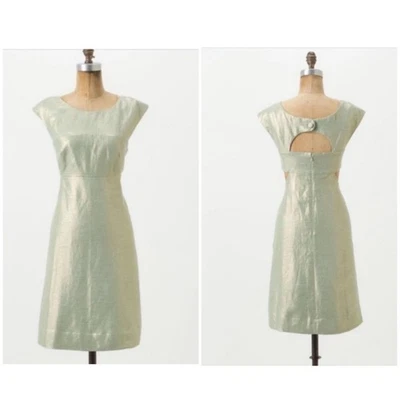 Maeve Anthropologie Women Metallic Cocktail Casual Date Nite Formal Dress 0 - Image 1 of 4