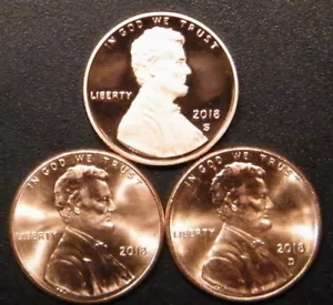 2018 P&D&S Lincoln Shield Cent Gem Proof and Uncirculated Penny Set 2018 PDS - Picture 1 of 2