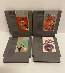 Nintendo Game Lot (4) | Jordan vs Bird, Double Dribble, Golf, Bases Loaded 2 - Picture 1 of 7