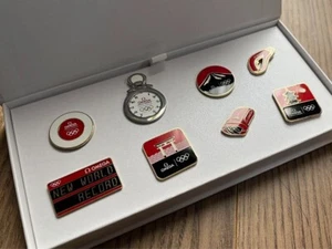 OMEGA x Tokyo Olympics 2020 8-piece pin badge set Novelty Souvenir Japan NEW - Picture 1 of 8