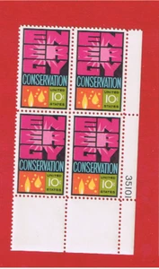 #1547 MNH OG plate block of 4 Energy Free S/H - Picture 1 of 1
