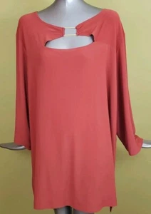 CSC Studio 3X Womens Orange Top - Picture 1 of 7