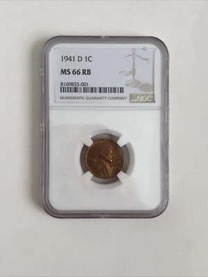 1941 D NGC MS 66 RB 1C Penny - Image 1 of 4