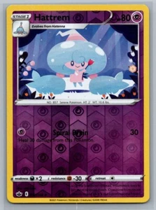 Juego de cartas coleccionables Hattrem 72/198 Chilling Reign poco común holograma inverso Pokémon 2021 - Imagen 1 de 2