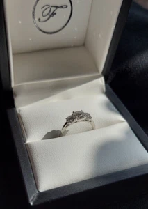Platinum 0.55ct Round Brilliant ThreeStone Lab Diamond Engagement Ring Certified - Picture 1 of 10