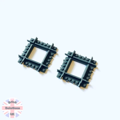 BRICK SOLUTIONS UK (L-Spur) LEGO kompatible Zugspur - klein 90 Grad. Cross Tracks (2er-Pack)