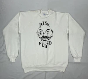 Vintage Pink Floyd Sz L Sweatshirt FITS S-M Double Vision Face Graphic 70s 80s - Picture 1 of 8