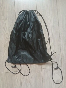 Black Drawstring Gym and Swimming Bag Lightweight Sports Sack Used - Picture 1 of 2