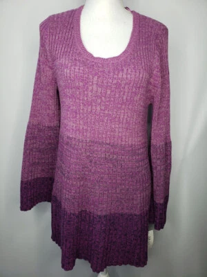 Style&co. Suéter túnica manga larga cuello redondo púrpura combo L # 40 Foto 1 de 4