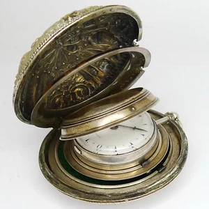 Museums, oversized spindle pocket watch "George Prior" 4-way case ca1825 87.5mm - Picture 1 of 10