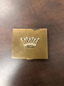 Unused NOS Vintage MAJESTIC Gold Tone Mirror Powder Compact Puff  Makeup JB - Picture 1 of 5