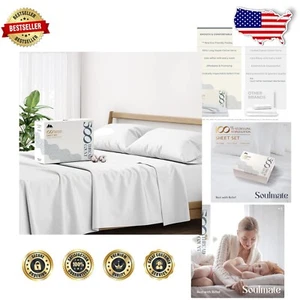 Soft and Breathable Sateen Split King Sheet Set - 5 Pieces with 16" Deep Pockets - Picture 1 of 10