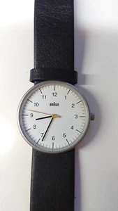 Braun ArmbandUhr BN0021 BKG weissSchwz Design Klassiker Germany Bauhaus, wie NEU - Bild 1 von 10
