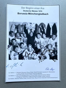 Borussia Mönchengladbach Deutscher Meister 1970 signed Foto 20x30 Autogramme - Bild 1 von 1