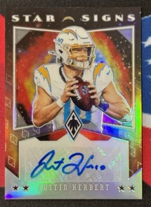 Justin Herbert /2020 Panini Phoenix Star Signs Rookie Autograph Card - Picture 1 of 2