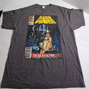 Camiseta Star Wars The Saga Continues Comic Book Cubierta Adulto XL Usada - Imagen 1 de 8