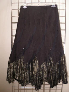 Black Cat Fashions Black Skirt Size 8 (Faux Suede) - Picture 1 of 4