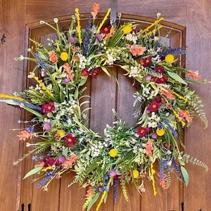 15.74inch Spring and Summer Wreath for Front Door Festival Celebration Party - Picture 1 of 8