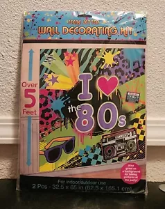 I Love The 80s Party Scene Setters Wall Decorating Kit (2 pc) - Picture 1 of 2