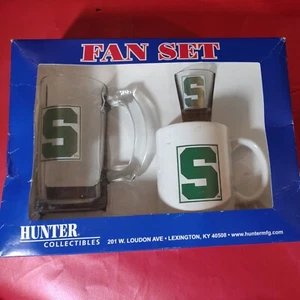Hunter Fan Set Michigan State BEER MUG, COFFEE MUG & SHOT GLASS. New - Picture 1 of 5