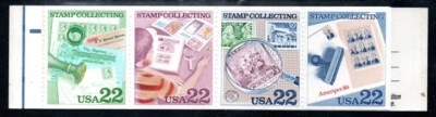 US Scott #BK153a, booklet of eight 22 cent stamps, Missing Black on both panes - Image 1 of 2