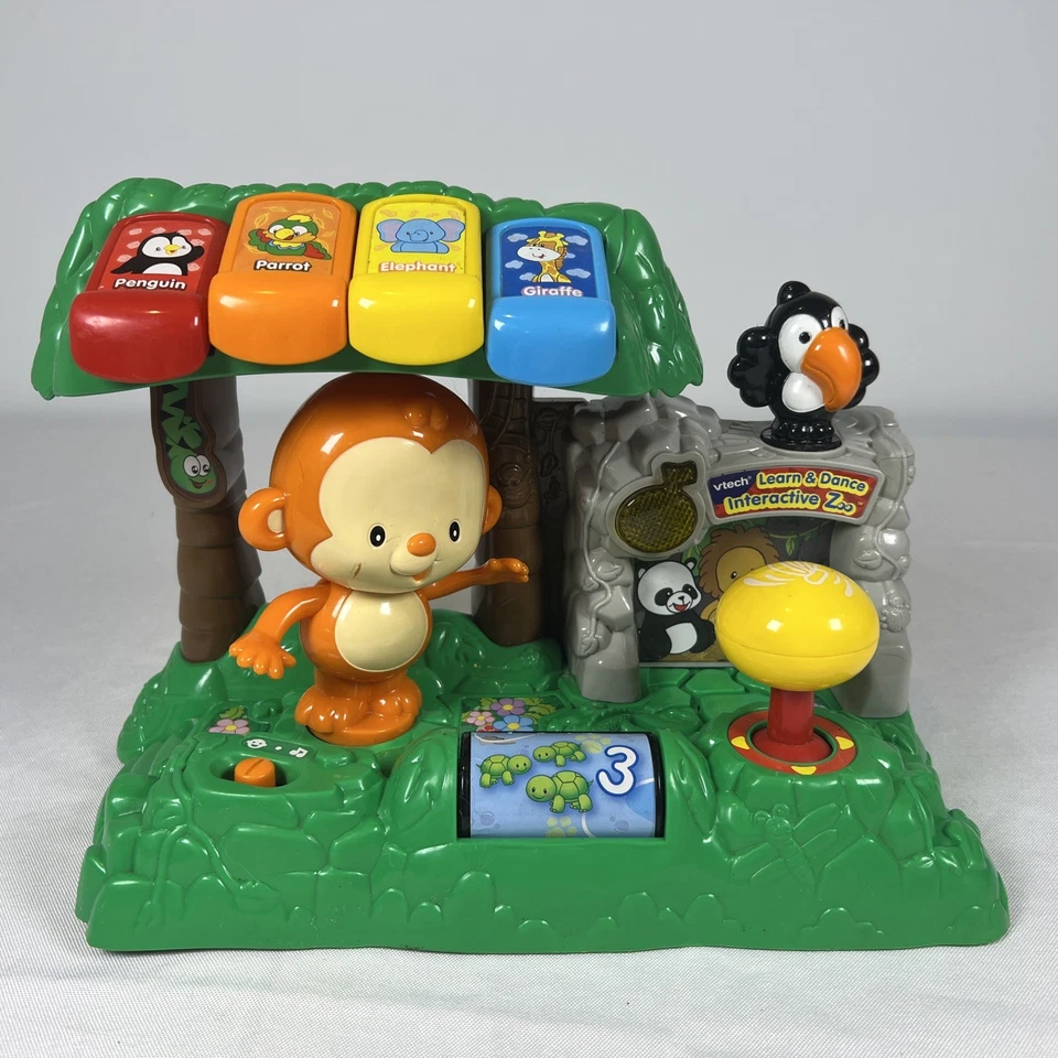 Vtech Aprende y Baila Mono Zoológico Interactivo 40+ canciones y sonidos.  Bebé probado Foto 1 de 4