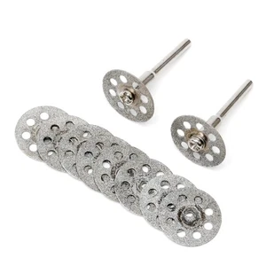 10Pcs Diamond Cutting Discs 20mm Blades Cut Off Wheel for Dremel Rotary Tools - Picture 1 of 13