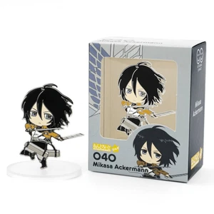 GOODSMILE 040 SPILLA NENDOROID CON SUPPORTO MIKASA ACKERMANN ATTACCO AL TITANO NUOVA - Foto 1 di 3