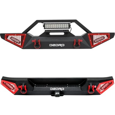OEDRO Front / Rear Bumper for 2007-2018 Jeep Wrangler JK JL Unlimited W/ D-Rings - Image 1 of 4