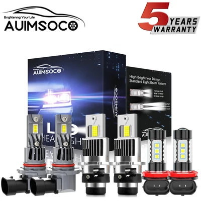 Kit de 6 faros delanteros LED HID HID altos/bajos + bombillas antiniebla para Acura RDX 2008-2015 Foto 1 de 4