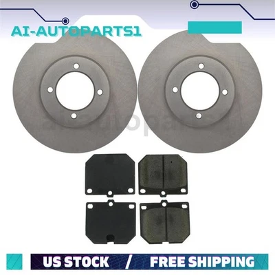 For Toyota Corona 1973 1974 1975 1976 - 1982 Front Brake Rotors + Brake Pads Kit - Image 1 of 4