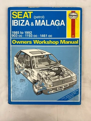 1609 -Seat Ibiza & Malaga Petrol 1985-92 All Model Haynes Owners Workshop Manual - Image 1 of 4