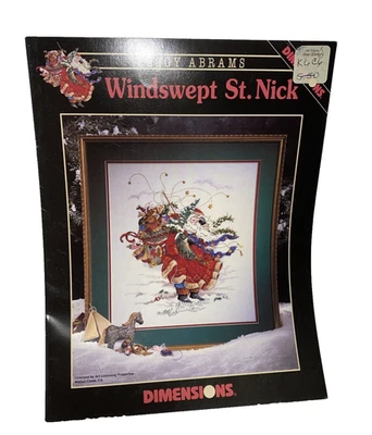 Dimensions #272 Windswept St. Nick Counted Color Accented Chart Peggy Abrams - Image 1 of 4