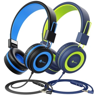 Детские наушники с микрофоном iClever упаковка 2 шт. — наушники для мальчиков девочек с... - Изображение 1 из 4