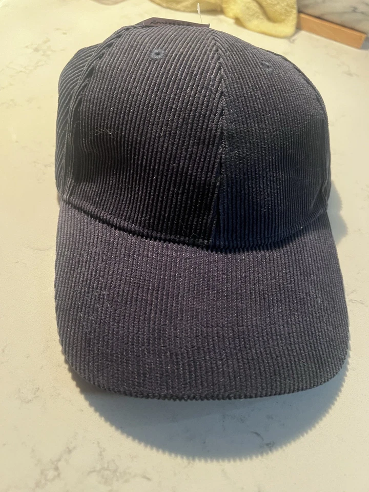 NUEVO CON ETIQUETAS Gorra de béisbol de pana azul marino antigua para mujer, talla única Foto 1 de 4