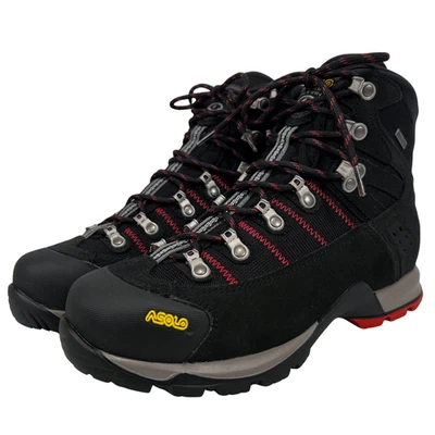 Asolo Fugitive GTX Men's Gore-Tex Waterproof Hiking Boots Black/Red Size US 8 - Image 1 of 4