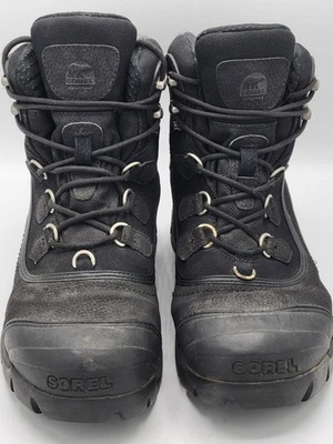 Sorel Waterproof Work Boots Mens Sz 10.5 Black Leather Thinsulate Winter - Image 1 of 4