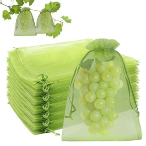100 Pcs 8x12 Inch Fruit Protection Bags Netting Fruit Cover Mesh Bags for Trees - Picture 1 of 7