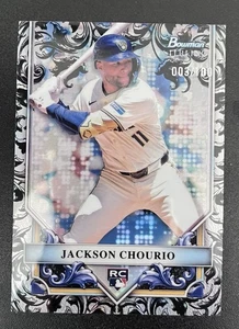 2024 Bowman Sterling Jackson Chourio 37/100 Rookie RC Black Rose BSR-26 - Picture 1 of 3